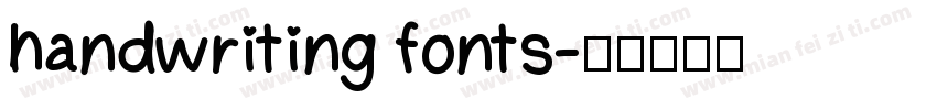handwriting fonts字体转换